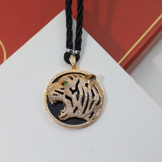 ¡®lume Jewelry¡ Openwork Tiger Cord Pendant Necklace