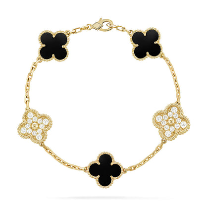 [lume Jewelry]New CLOVER 5 MOTIF ONYXS BRACELET COLLECTION