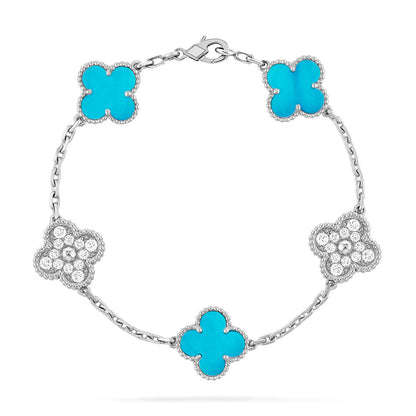[lume Jewelry]New  CLOVER 5 MOTIF TURQUOISE BRACELET COLLECTION