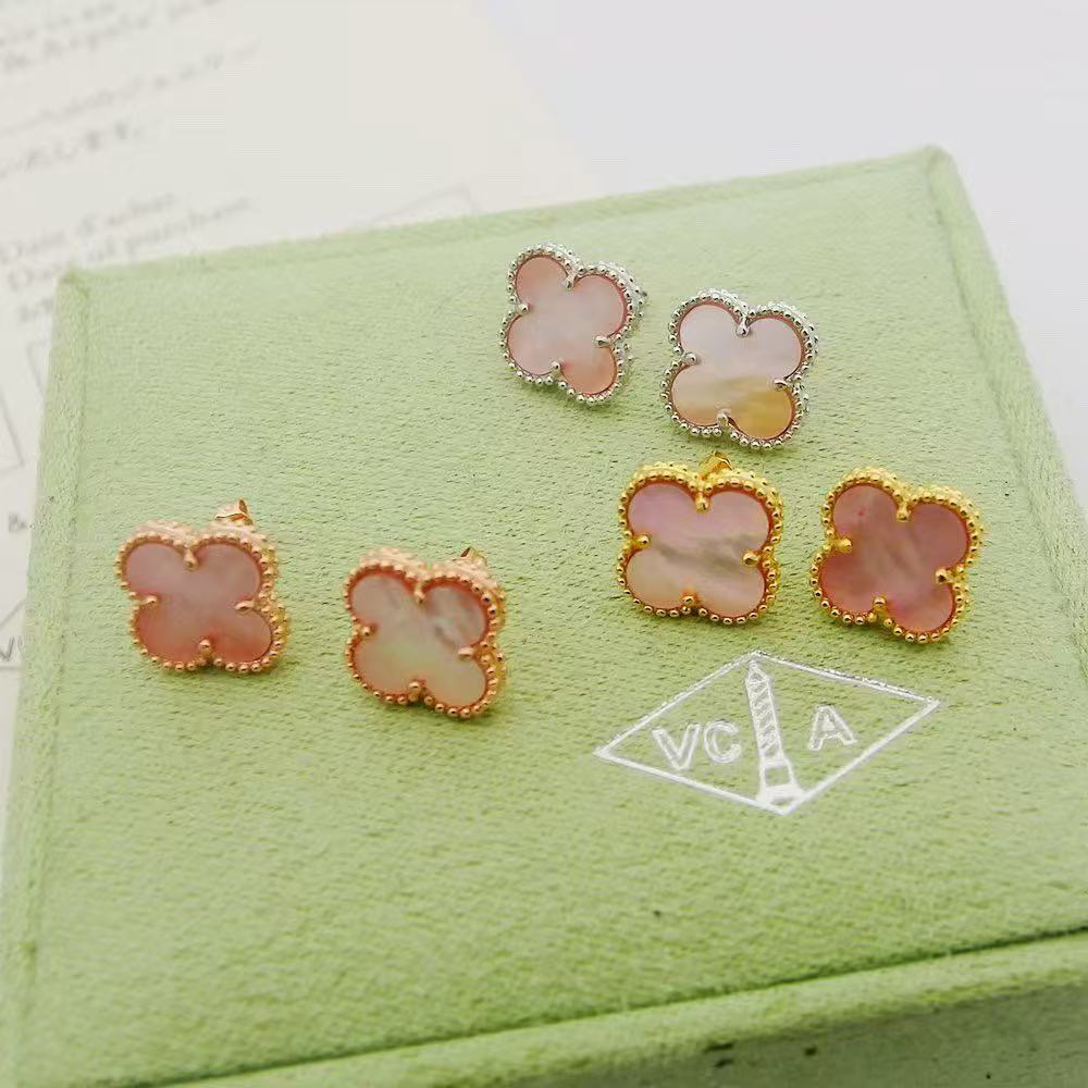 [lume Jewelry]Clover Mini Pink Earrings
