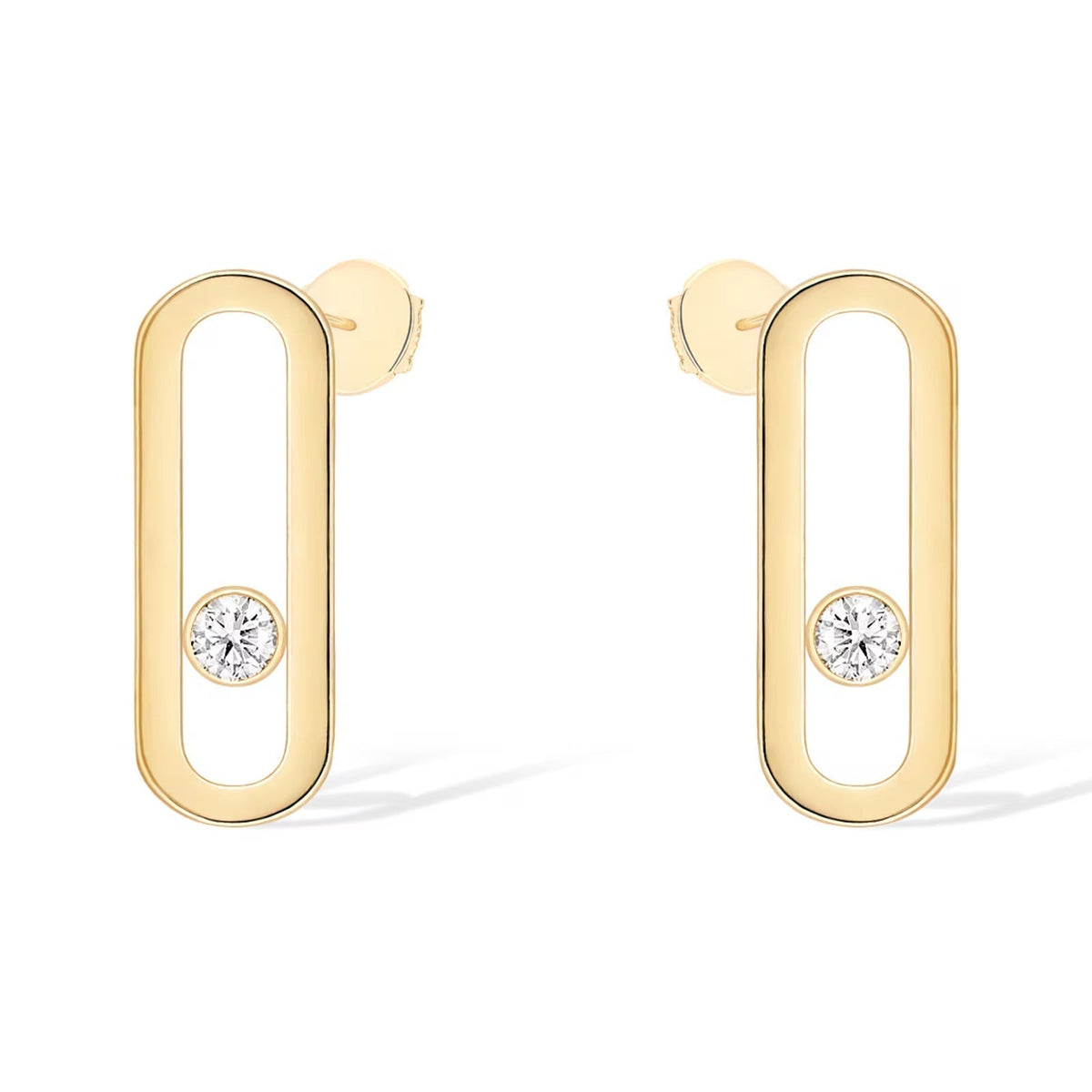 [lume Jewelry]MOVE UNO SMALL 1 DIAMOND EARRINGS