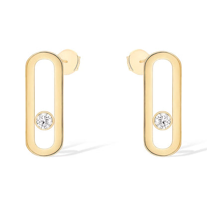 [lume Jewelry]MOVE UNO SMALL 1 DIAMOND EARRINGS