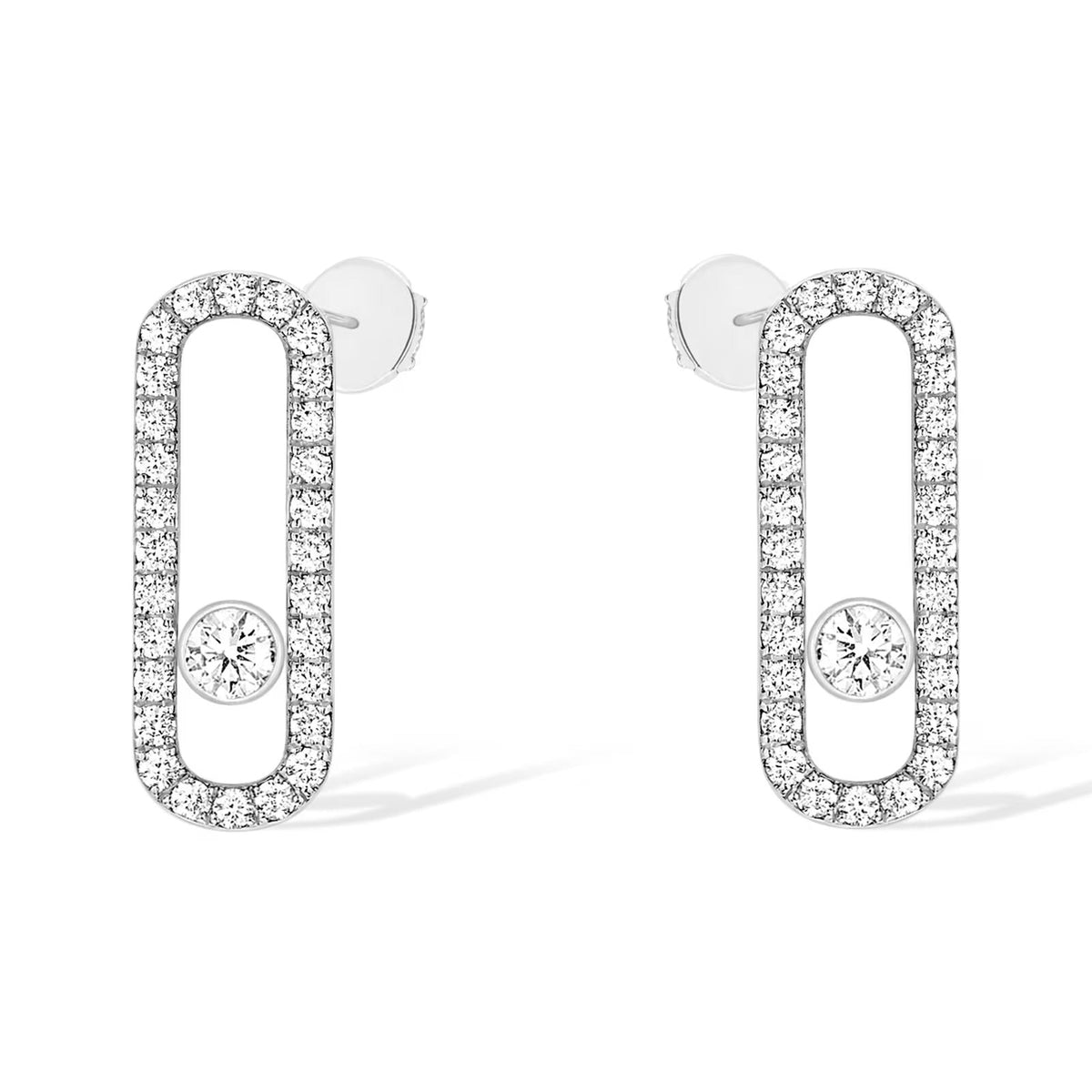 [lume Jewelry]MOVE UNO STUD DIAMOND PAVED EARRINGS