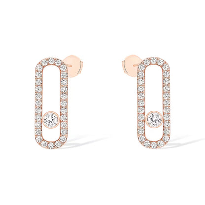 [lume Jewelry]MOVE UNO STUD DIAMOND PAVED EARRINGS