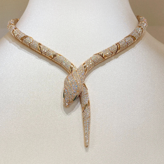 [✨lume Jewelry✨]HAUTE COUTURE GOLD SERPENTI NECKLACE