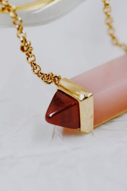 ¡®lume Jewelry¡¯Color Stone Bar Pendant Necklace