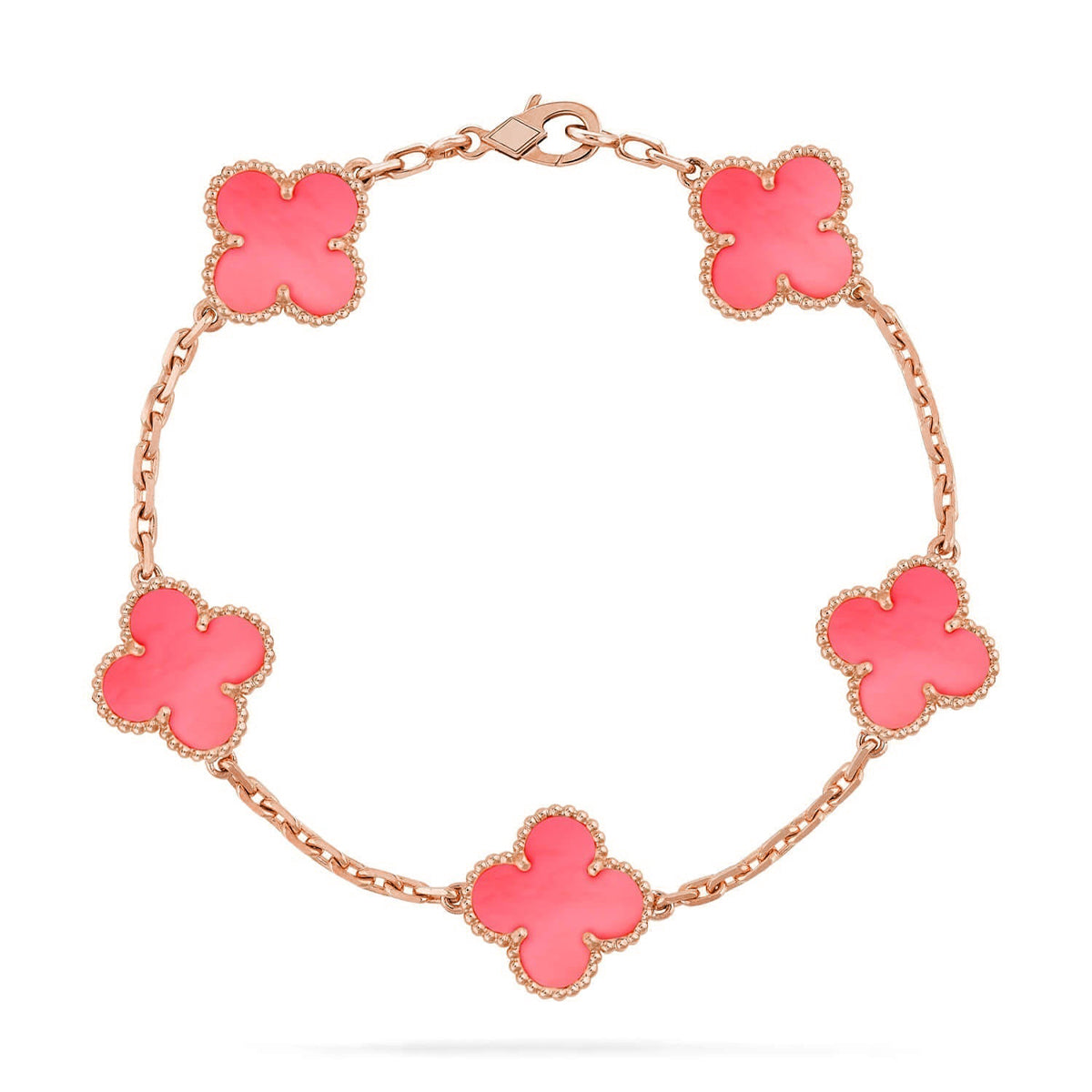 [lume Jewelry]New  CLOVER 5 MOTIFS  PINK MOP BRACELET COLLECTION
