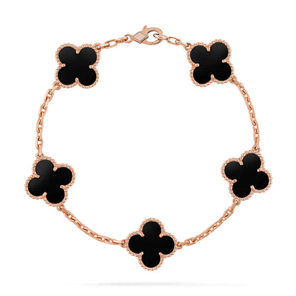[lume Jewelry]New CLOVER 5 MOTIF ONYXS BRACELET COLLECTION