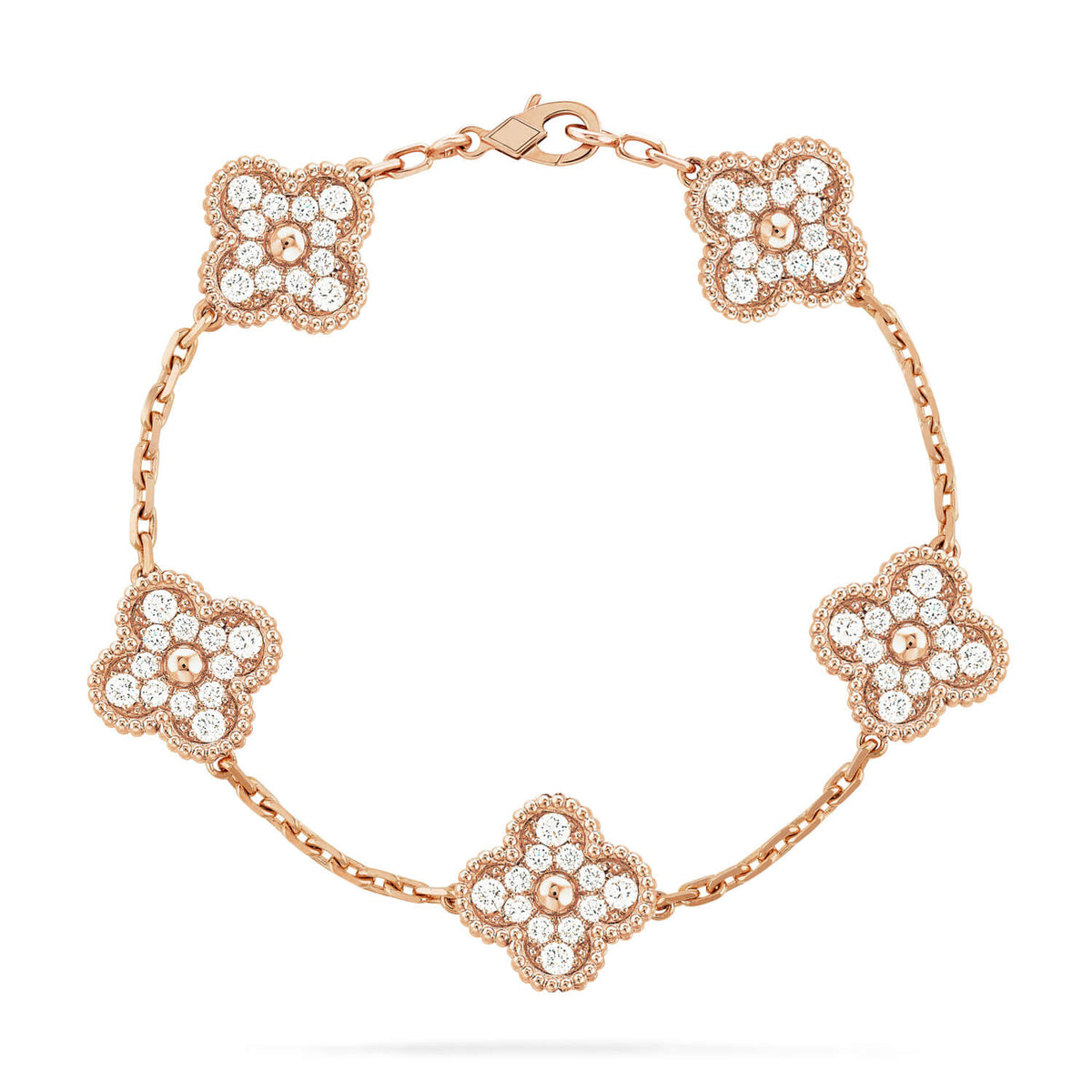 [lume Jewelry] New  CLOVER 5 MOTIF FULL DIAMOND BRACELET COLLECTION