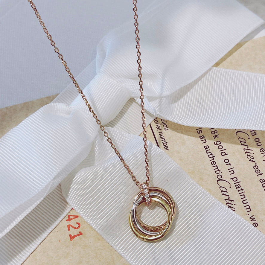 ¡®lume Jewelry¡¯TRINITY NECKLACE GOLD  DIAMONDS