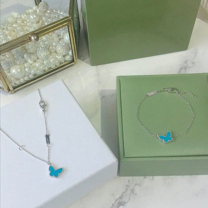 ¡®lume Jewelry¡¯BUTTERFLY TURQUOISE BUTTERFLY BRACELET SILVER