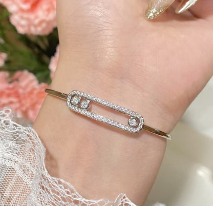 [lume Jewelry]Move Pavé Diamond Bangle Bracelet M