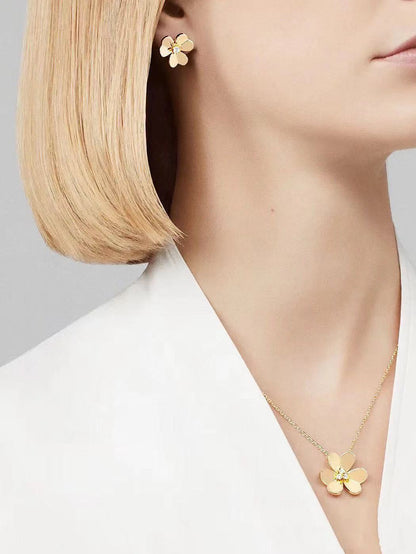 [lume Jewelry]FRIVOLE GOLD FLOWER NECKLACE2