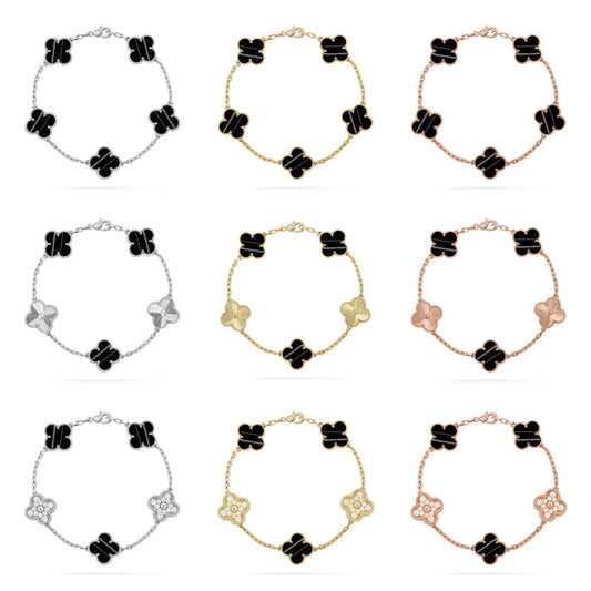 [lume Jewelry]New  CLOVER 5 MOTIF PULSAR STONE BRACELET COLLECTION