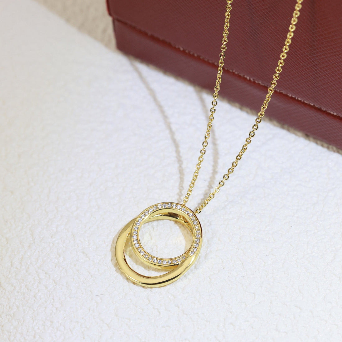 ¡®lume Jewelry¡¯Double Circle Pendant Necklace