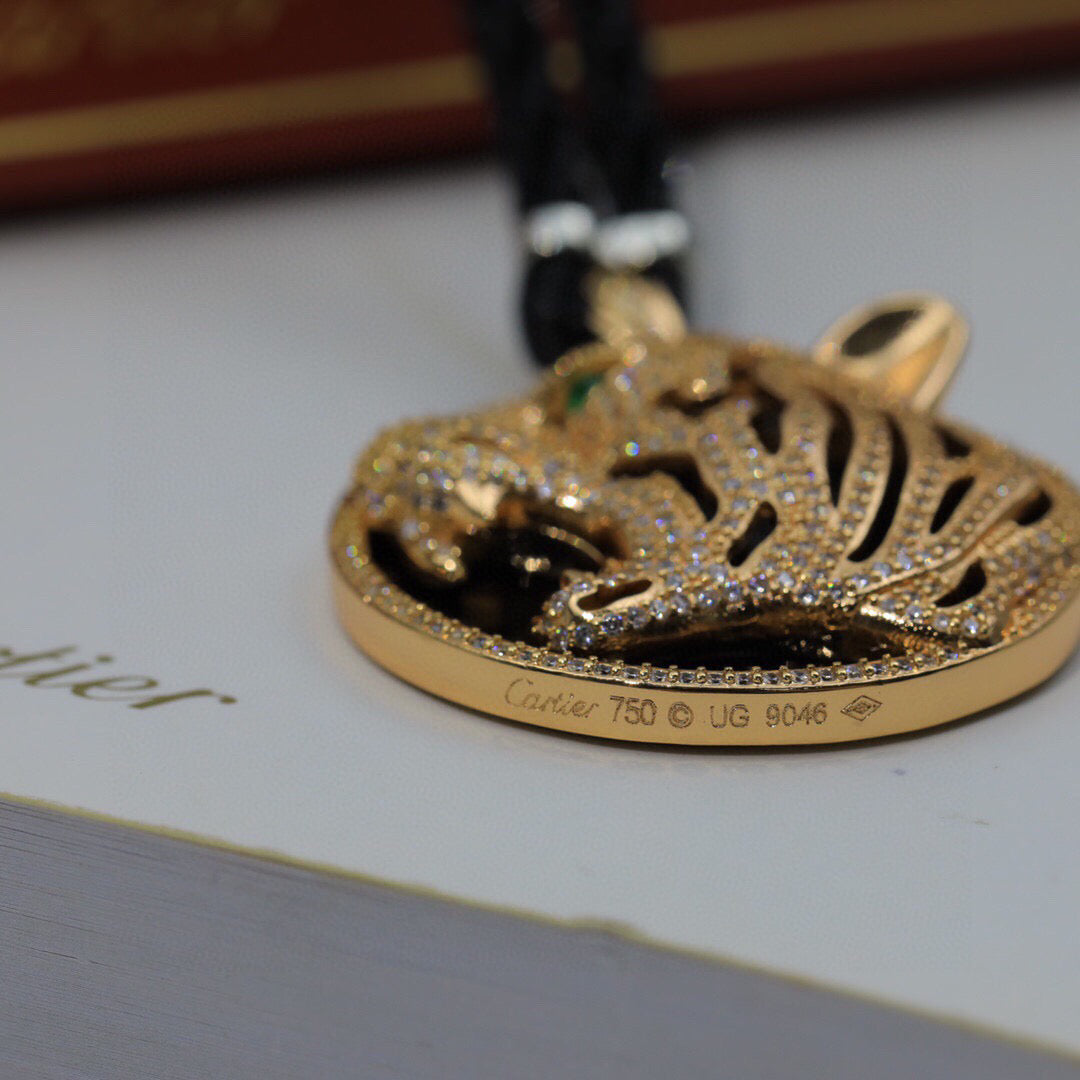 ¡®lume Jewelry¡ Openwork Tiger Cord Pendant Necklace