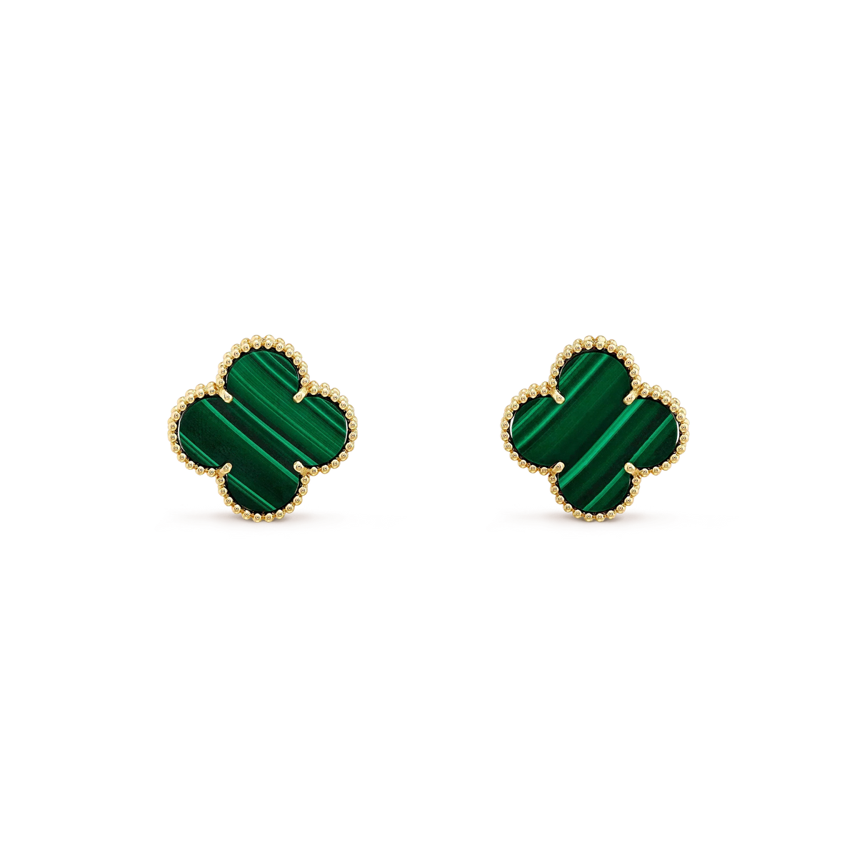 ¡®lume Jewelry¡¯CLOVER MINI 9.5MM MALACHITE  EARRINGS