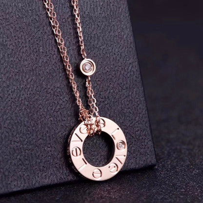 ¡®lume Jewelry¡¯LOVE NECKLACE 16MM 2 DIAMONDS