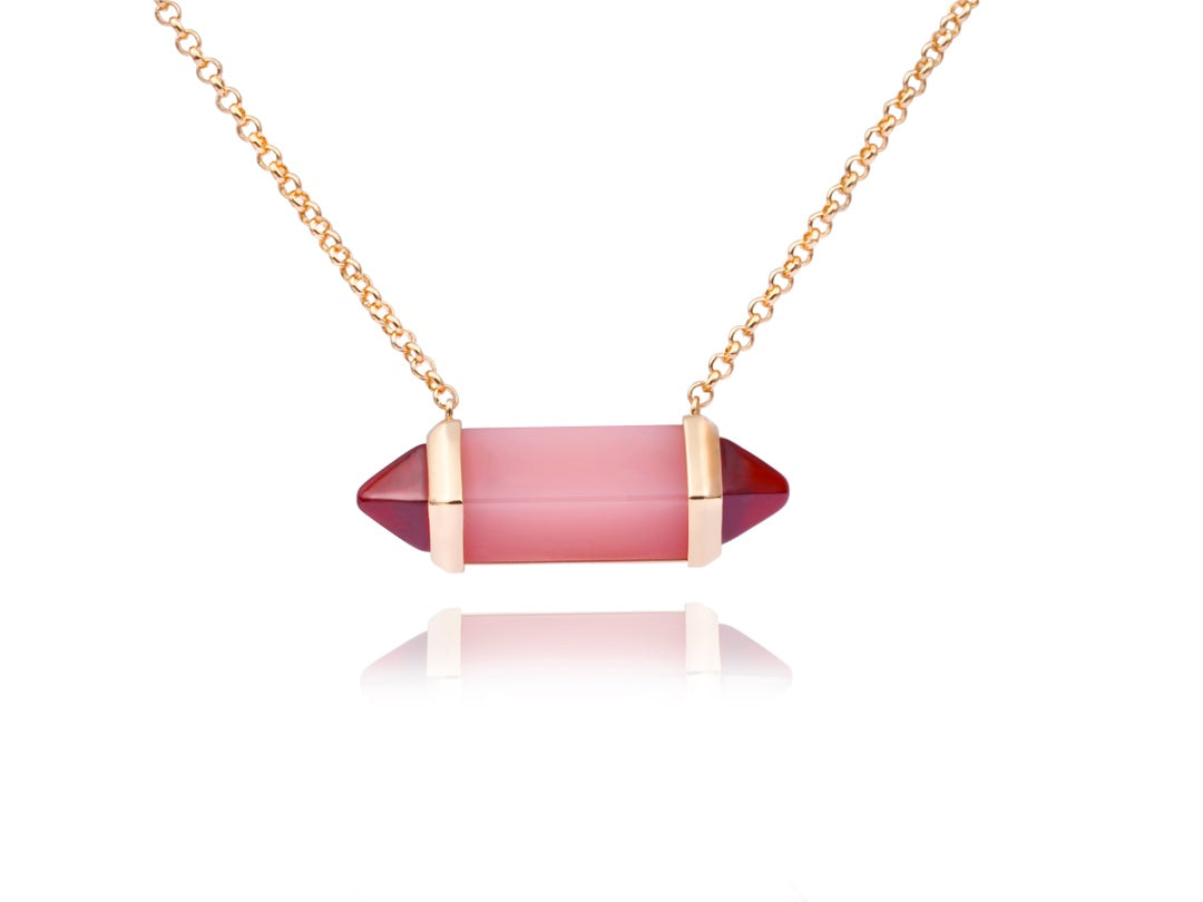 ¡®lume Jewelry¡¯Color Stone Bar Pendant Necklace