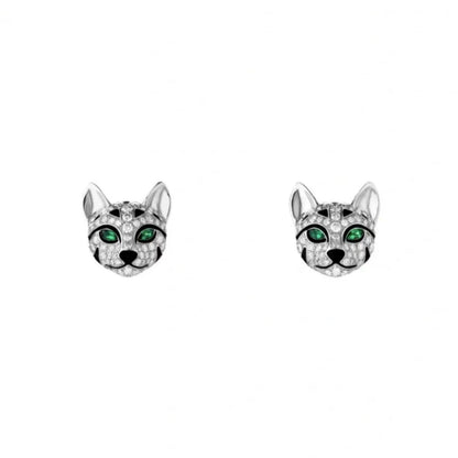 ¡®lume Jewelry¡¯ Panther Face Stud Earrings