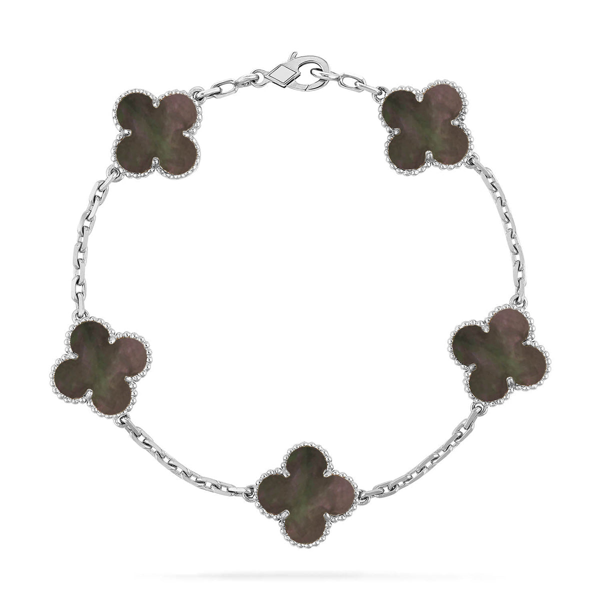[lume Jewelry]New CLOVER 5 MOTIF GRAY MOP BRACELET COLLECTION