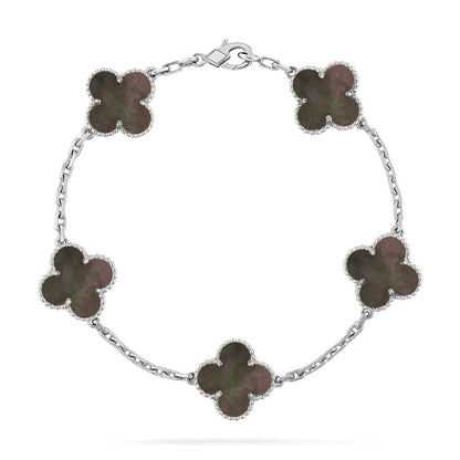 [lume Jewelry]New CLOVER 5 MOTIF GRAY MOP BRACELET COLLECTION