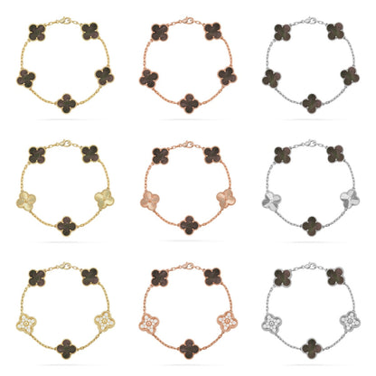[lume Jewelry]New CLOVER 5 MOTIF GRAY MOP BRACELET COLLECTION