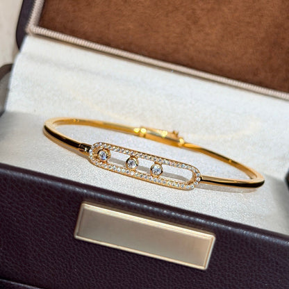 [lume Jewelry]Move Pavé Diamond Bangle Bracelet M