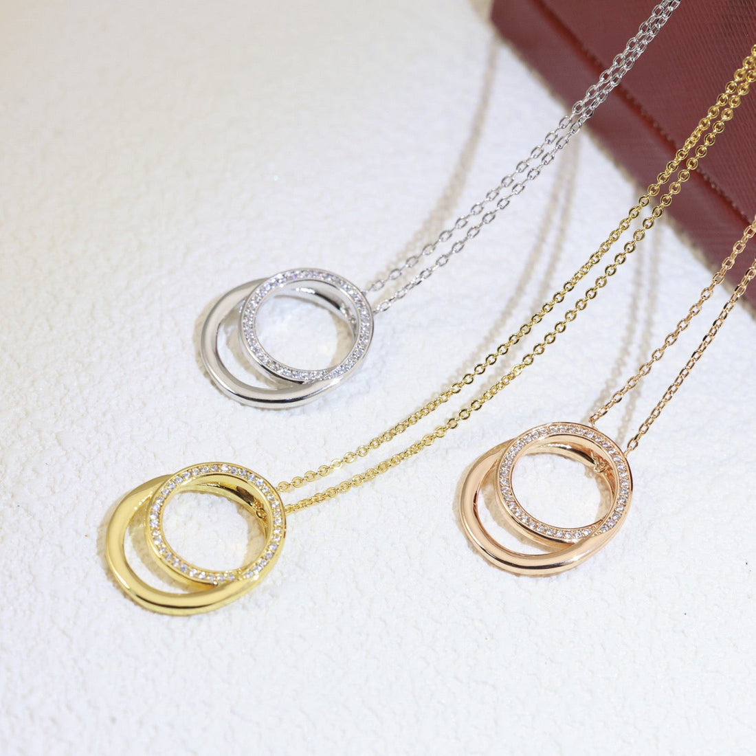 ¡®lume Jewelry¡¯Double Circle Pendant Necklace