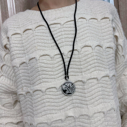 ¡®lume Jewelry¡ Openwork Tiger Cord Pendant Necklace