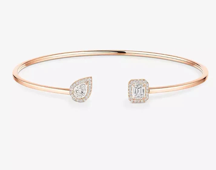 [lume Jewelry]M Delicate Double-Diamond Bracelet