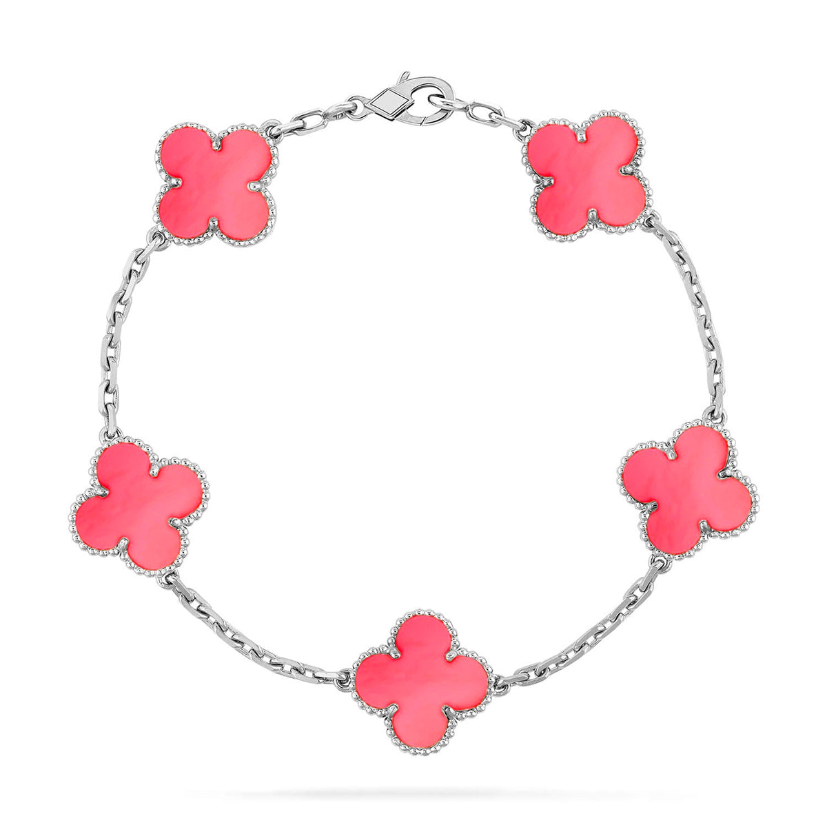 [lume Jewelry]New  CLOVER 5 MOTIFS  PINK MOP BRACELET COLLECTION