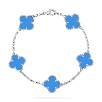 [lume Jewelry]New CLOVER 5 MOTIF BLUE AGATE BRACELET COLLECTION