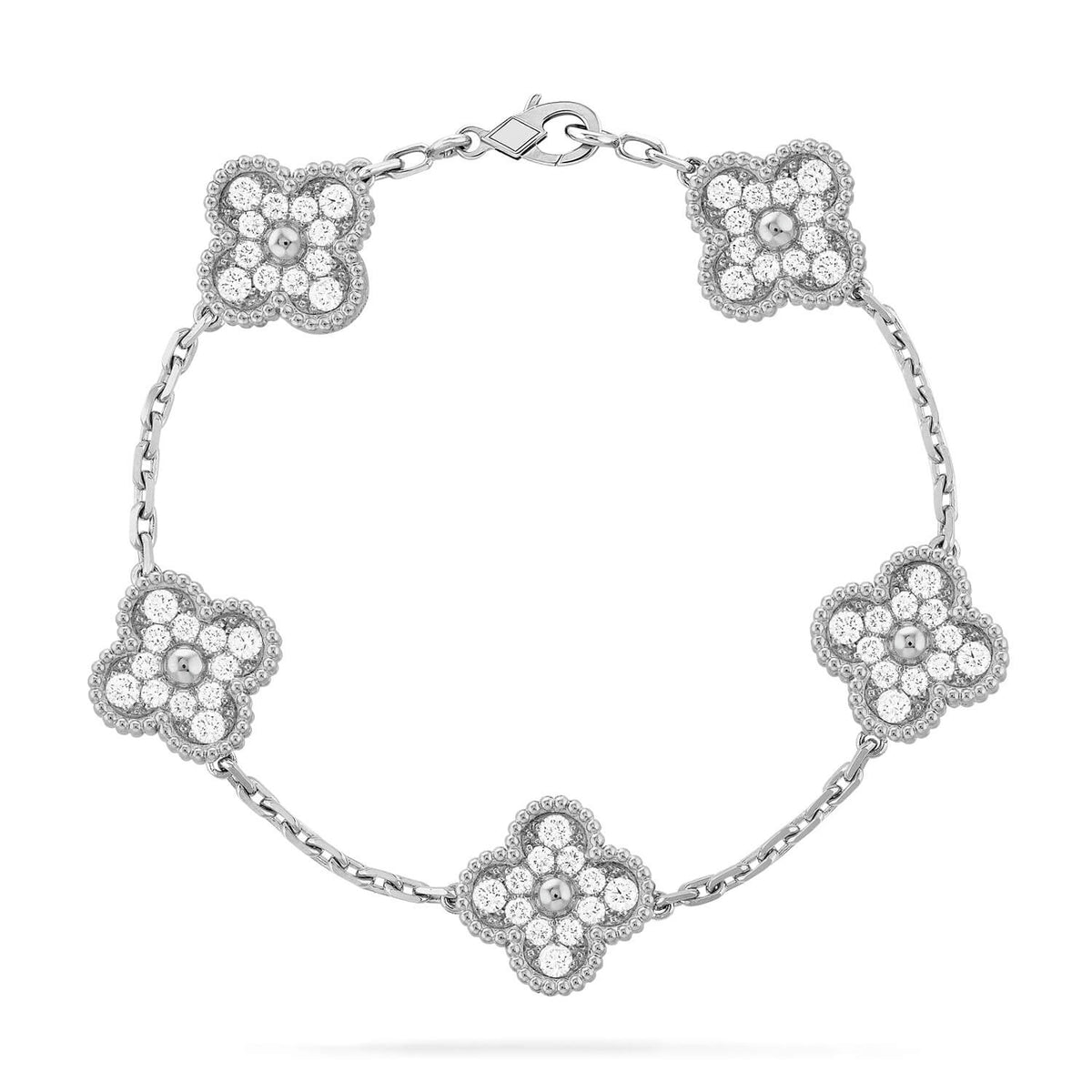 [lume Jewelry] New  CLOVER 5 MOTIF FULL DIAMOND BRACELET COLLECTION
