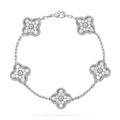 [lume Jewelry] New  CLOVER 5 MOTIF FULL DIAMOND BRACELET COLLECTION
