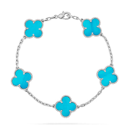 [lume Jewelry]New  CLOVER 5 MOTIF TURQUOISE BRACELET COLLECTION
