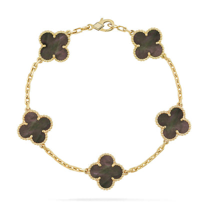 [lume Jewelry]New CLOVER 5 MOTIF GRAY MOP BRACELET COLLECTION
