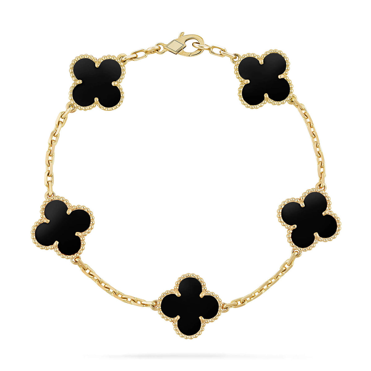 [lume Jewelry]New CLOVER 5 MOTIF ONYXS BRACELET COLLECTION