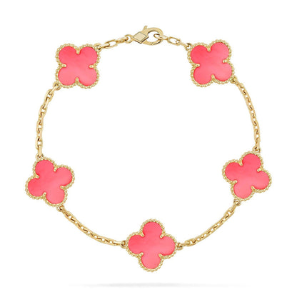 [lume Jewelry]New  CLOVER 5 MOTIFS  PINK MOP BRACELET COLLECTION