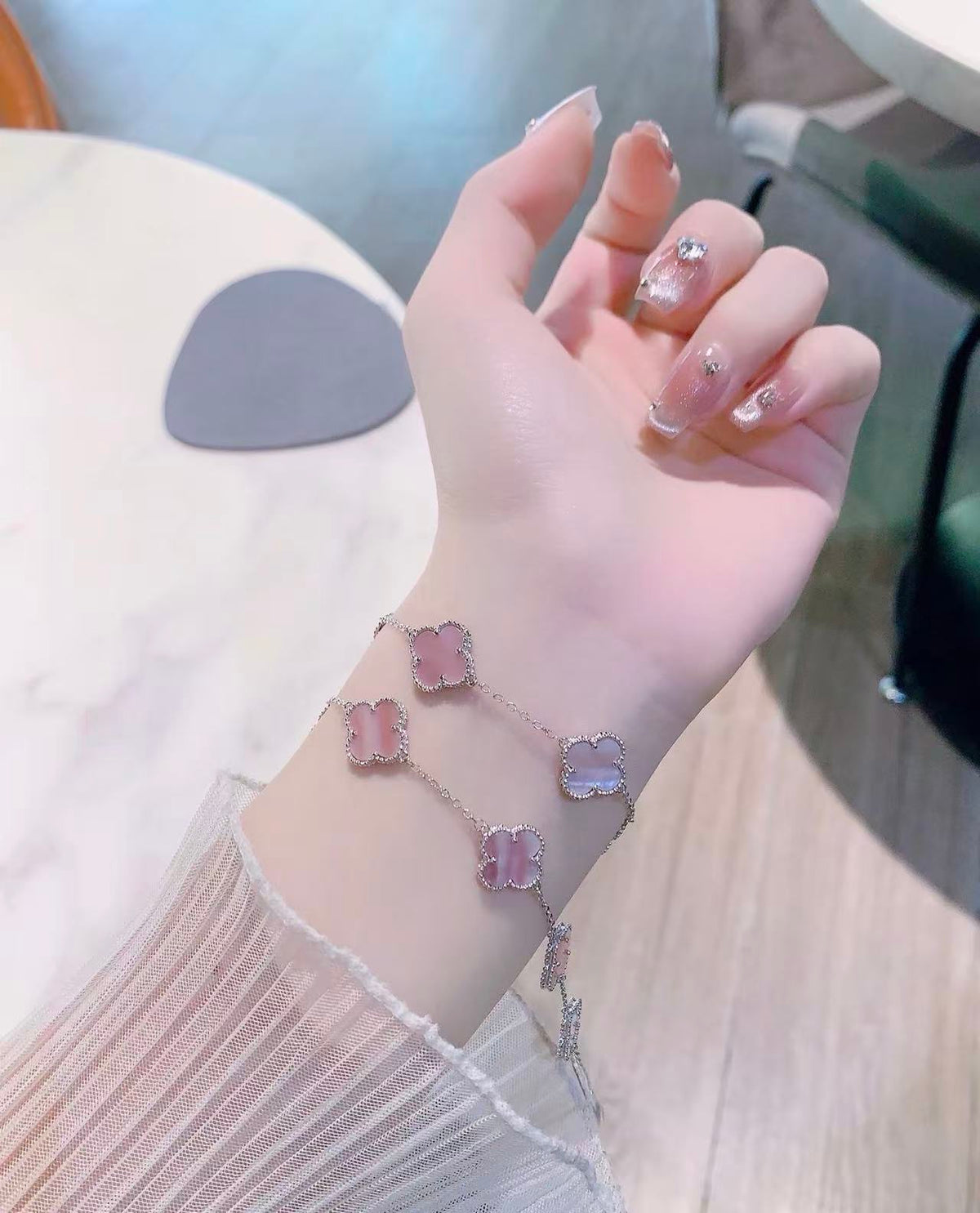 [lume JewelryLight Pink Braided Bracelet