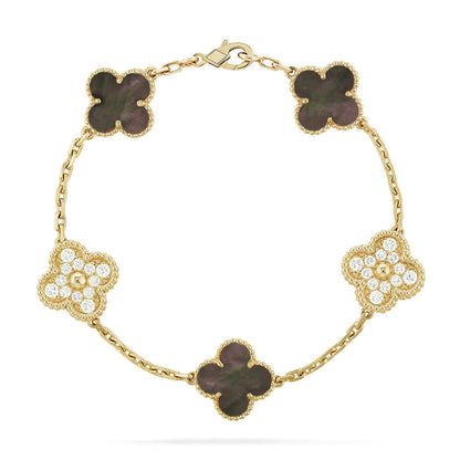 [lume Jewelry]New CLOVER 5 MOTIF GRAY MOP BRACELET COLLECTION