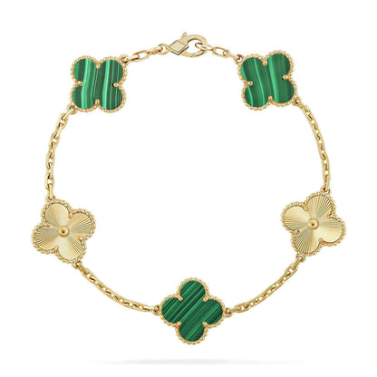 [lume Jewelry]New  CLOVER 5 MOTIF MALACHITE BRACELET COLLECTION