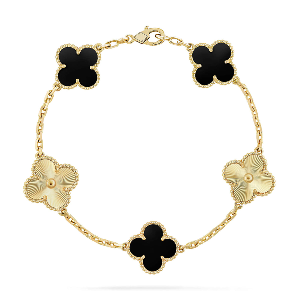 [lume Jewelry]New CLOVER 5 MOTIF ONYXS BRACELET COLLECTION