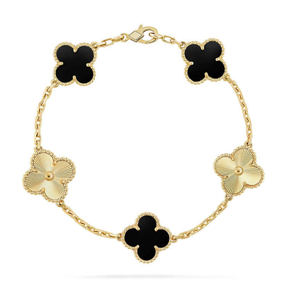 [lume Jewelry]New CLOVER 5 MOTIF ONYXS BRACELET COLLECTION