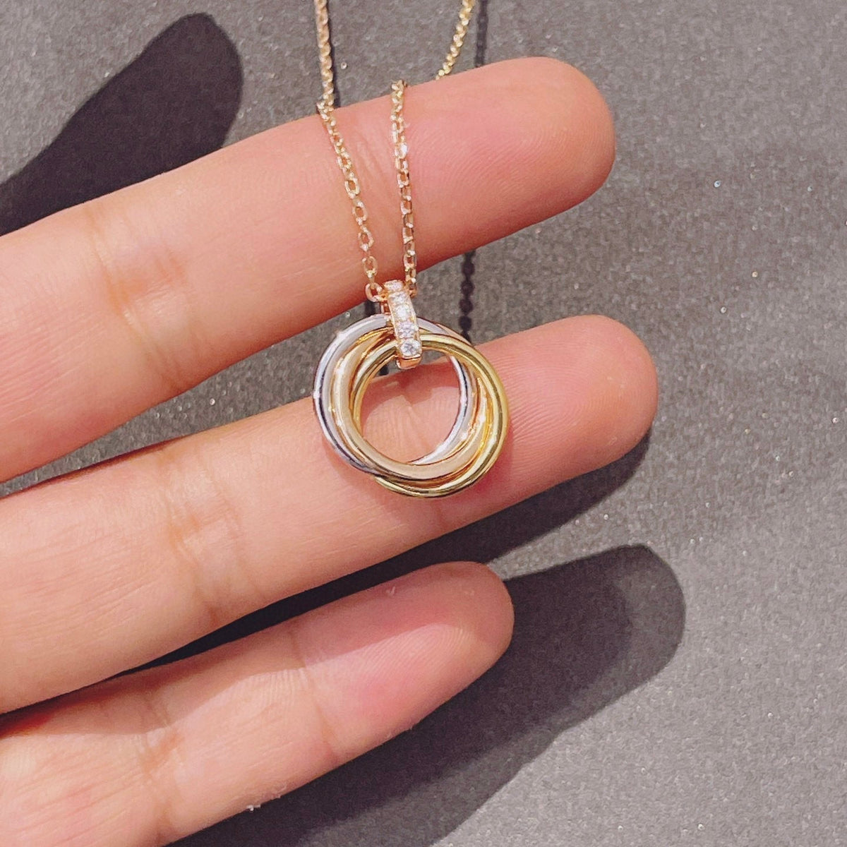¡®lume Jewelry¡¯TRINITY NECKLACE GOLD  DIAMONDS
