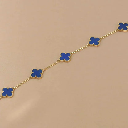 [lume Jewelry]New CLOVER 5 MOTIF BLUE AGATE BRACELET COLLECTION
