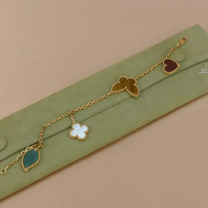 ¡®lume Jewelry¡¯LUCKY SPRING 5 MOTIF GOLD BRACELET