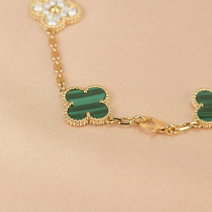 [lume Jewelry]New  CLOVER 5 MOTIF MALACHITE BRACELET COLLECTION