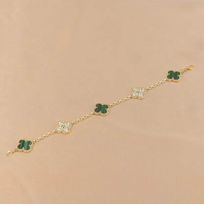 [lume Jewelry]New  CLOVER 5 MOTIF MALACHITE BRACELET COLLECTION