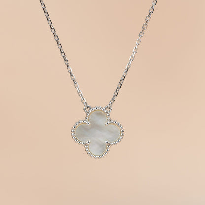 ¡®lume Jewelry¡¯CLOVER  15MM WHITE MOTHER-OF-PEARL SILVER